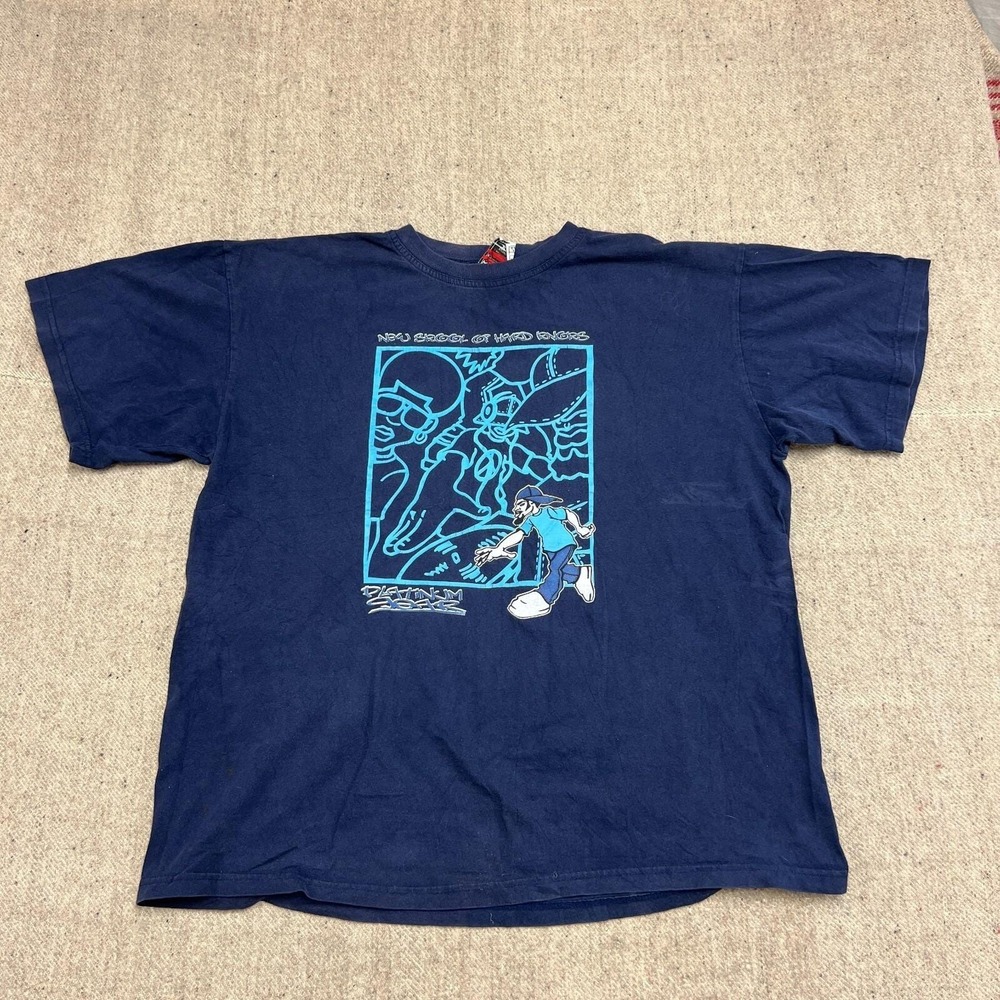 Vintage Platinum Gear Shirt‎ Mens XXL Blue 2000s Y2K Hard Knocks Hip Hop